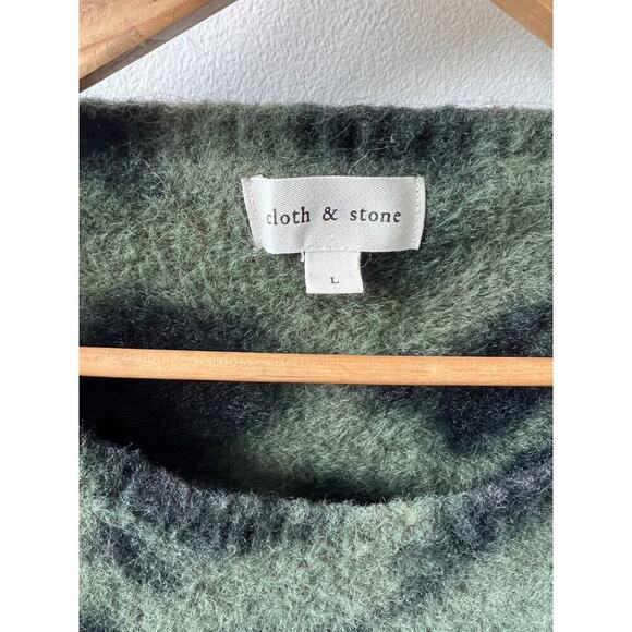 Cloth & Stone green & black sweater women's size large - Picture 3 of 5